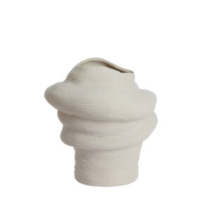 Vaas deco 33,5x32x34 cm LUZZ mat crème